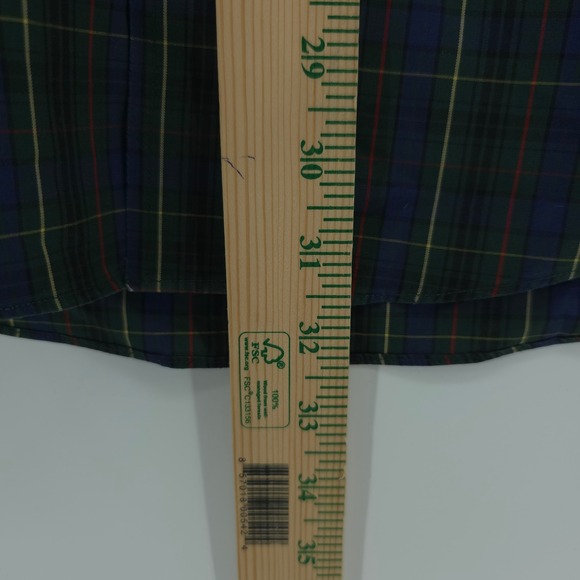 Brooks Brothers 346 Shirt Mens Medium Non Iron Cotton Plaid Long Sleeve Button - Picture 6 of 7